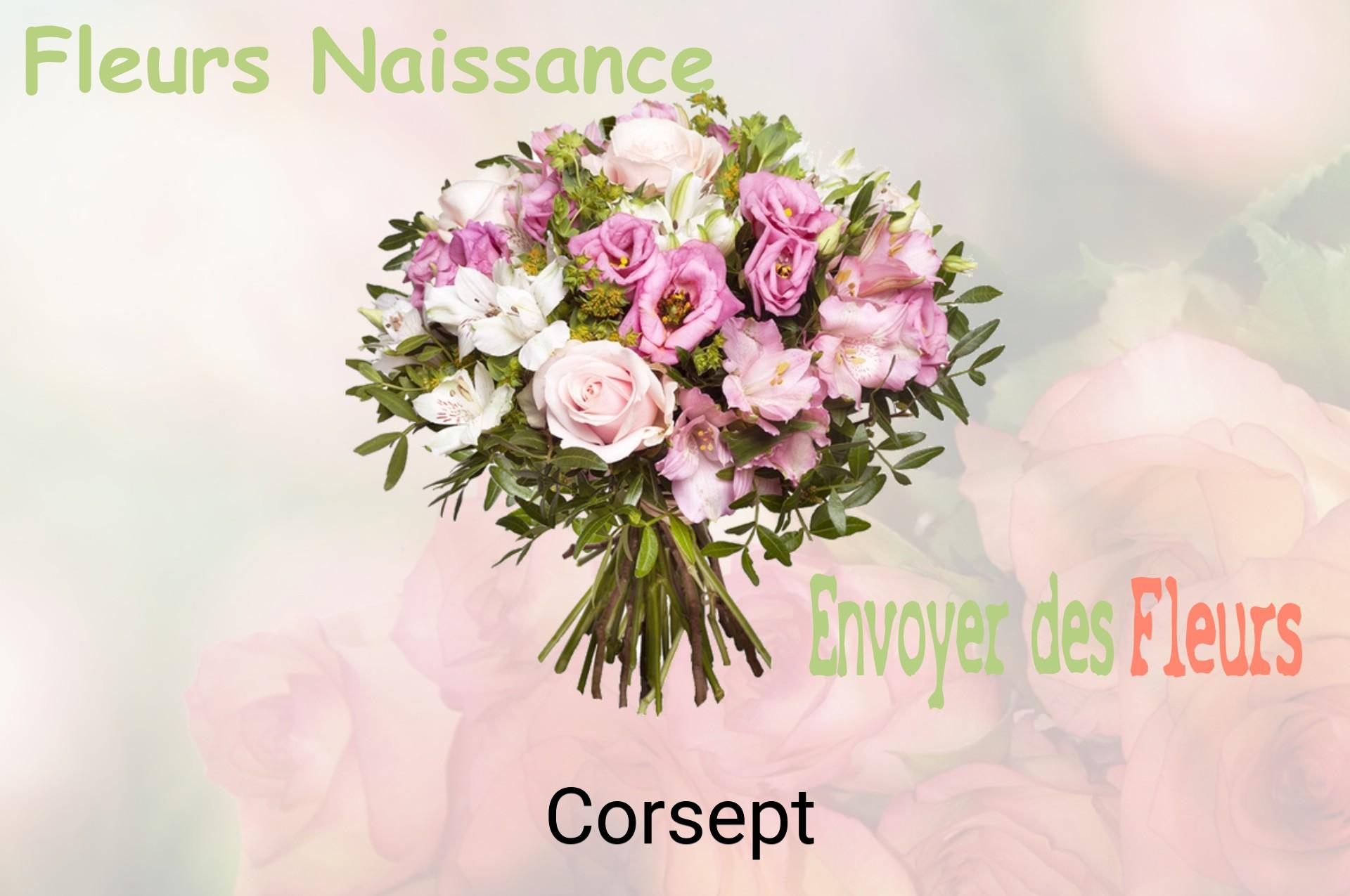 Bouquet de fleurs de naissance livré à Corsept