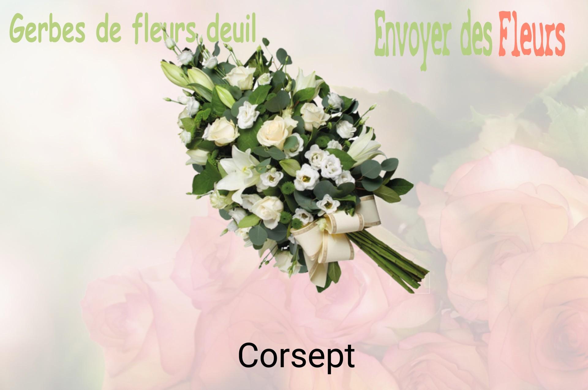 Gerbe de fleurs de deuil livrée à Corsept